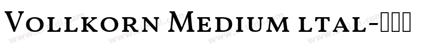 Vollkorn Medium ltal字体转换
